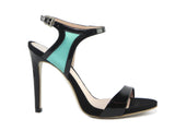 5063VERNICE NERO/RASO TURCHESE