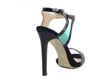 5063VERNICE NERO/RASO TURCHESE